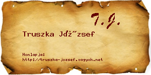 Truszka József névjegykártya